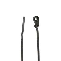 Ty-Rap TY33MX Integrated Mounting Hole Cable Tie, 3.6 in L x 0.1 in W x 0.04 in THK, Nylon/Polyamide 6.6