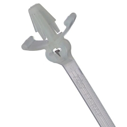 Ty-Rap TY538M Push Mount Cable Tie, 7.3 in L x 0.19 in W x 0.04 in THK, Nylon/Polyamide 6.6