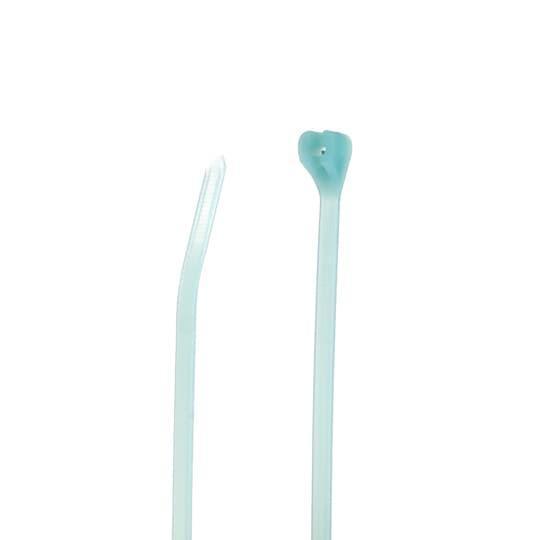 Ty-Rap TYZ25M Radiation-Resistant Cable Tie, 7.31 in L x 0.17 in W x 0.07 in THK, Fluoropolymer ETFE, Aquamarine