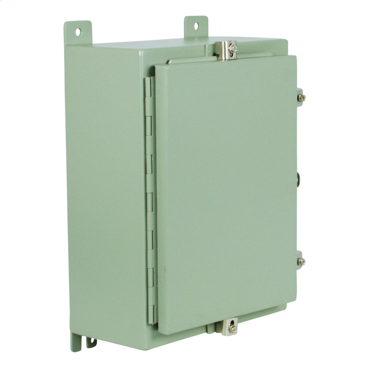 Wiegmann N4242406 N4 Series 1-Door Welded Seam Enclosure, 24 in W x 6 in D x 24 in H, NEMA 4/12/13 NEMA Rating, Carbon Steel