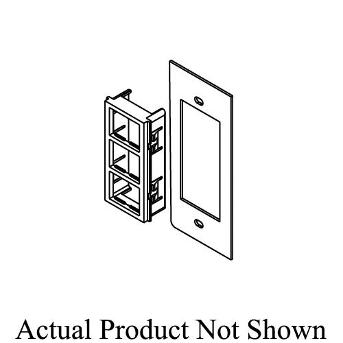Wiremold SGB-3TJ Lower Panel Device Plate, 1 Gangs, Die Cast Aluminum