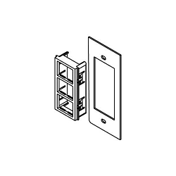 Wiremold SGT-3TJ AF Series Raised Floor Box Insert, Aluminum