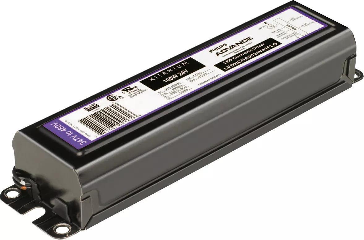 Advance Xitanium LEDINTA0530C280DOM Dimmable LED Driver, 120 to 277 V AC Input, 120 to 288 VDC Output, 150 W, 9-1/2 in L x 2.38 in W