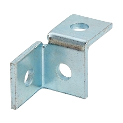 B-Line B267LZN Left Hand Single Corner Wing Connection, 3 Holes, 2-1/16 in L x 3-1/2 in W, Steel