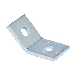 B-Line B327ZN Open Short Angle, 2 Holes, 45 deg Bend, Steel