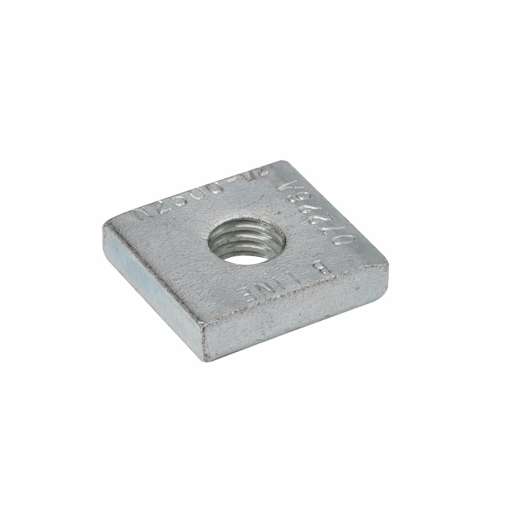 B-Line TOLCOTM N2500-1/4ZN Insert Square Nut, 1/4-20 Thread, For Use With 2500 Spot Insert, Steel