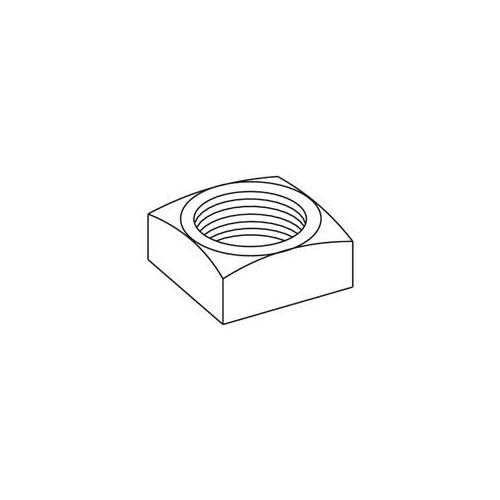 B-Line NUT,SQ 1/2 ZN Square Nut, 1/2 in Thread, Steel