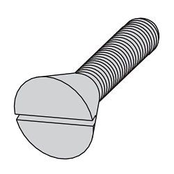 B-Line SRHM1/4X1/2ZN Slotted Round Head Machine Screw, 1/4 x 1/2 in Thread