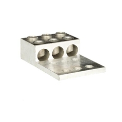 Blackburn ADR60-32D Type ADR-ALCUL Dual Rated Mechanical Lugs, 2 AWG to 600 kcmil Conductor Aluminum/Stranded Copper Conductor, 1/2 in Stud, 2 Bolt Holes