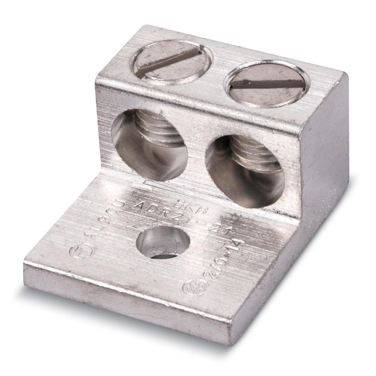 Blackburn ADR99-21 ADR Type ADR-ALCUL Dual Rated Mechanical Lugs, 500 to 1000 kcmil Aluminum/Copper Conductor, 5/8 in Stud, 1 Bolt Holes