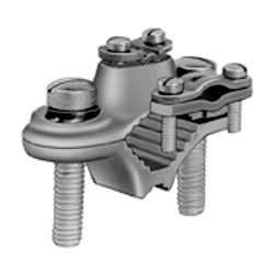 Bridgeport 1306-B Protective Ground Clamp With Steel Strap, 8 to 4 AWG Conductor, Brass