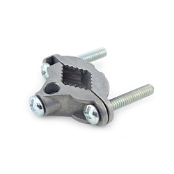 Bridgeport 1309-DC Ground Clamp With Steel Strap, 8 to 4 AWG Conductor, Die Cast Zinc
