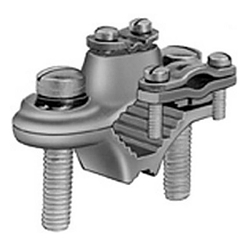 Bridgeport 1312-B Protective Ground Clamp With Steel Strap, 8 to 4 AWG Conductor, Brass