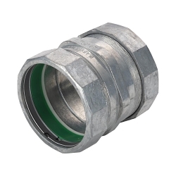 Bridgeport 268-RT Raintight Compression Coupling, 3-1/2 in, For Use With Aluminum EMT Fitting, Die Cast Zinc