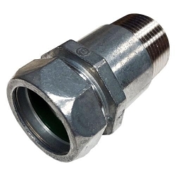 Bridgeport Mighty-Merge 292-RTNPT Raintight Coupling With Stainless Steel Close Nipple, 1 in, For Use With EMT to MNPT Hub, Die Cast Zinc