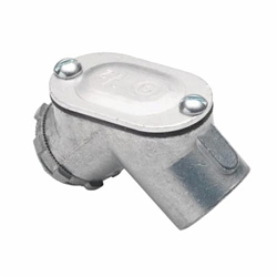 Bridgeport 71-DC2 Pull Elbow, 1/2 in Trade, 90 deg, Die Cast Zinc, Ball Burnished/Mirror Smooth