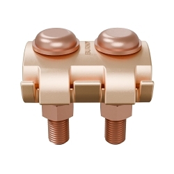 Burndy TAPIT UC4W28 UC Series Parallel Groove Clamp, 4 to 4/0 AWG Solid Copper/Stranded Conductor, 3/8 in Bolt, Copper