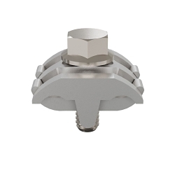 Burndy TAPIT UCK1UL UC-K Universal Parallel Clamp, 8 to 2/0 AWG Aluminum/Stranded Copper Conductor, 5/16 in Bolt, Copper Alloy