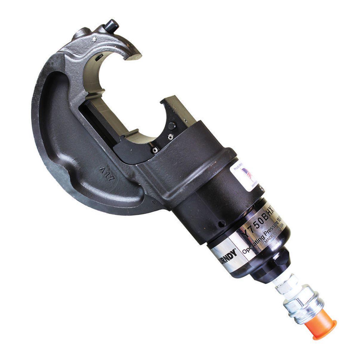Burndy HYPRESSTM Y750BHXT Remote Operated Hydraulic Crimping Tool Head, For Use With Hydraulic Crimping Tool, 5.2 in W x 2.9 in D x 12.8 in H