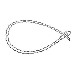 Carlon S28612 Non-Metallic Beaded Strap, 15 in L, Nylon