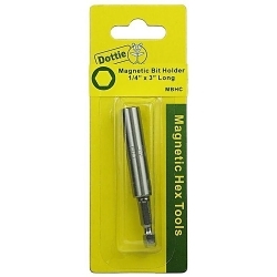 Dottie MBHC Carded Magnetic Bit Holder, 1/4 in Drive
