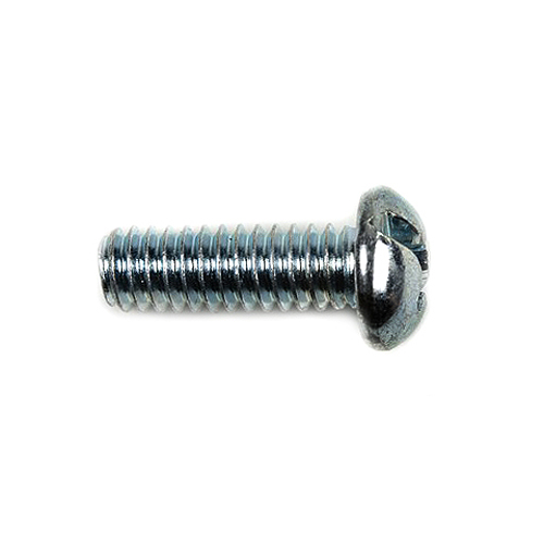EMC RH8-32X1-1/4C Machine Screw, #8-32, 1-1/4 in OAL, Steel, Round Head, Zinc Plated, Phillips/Slotted Drive