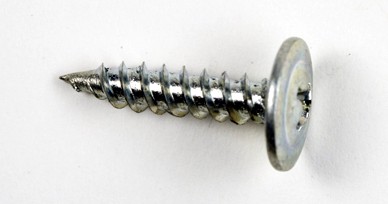 EMC WZ8X1/2 Self-Piercing Sheet Metal Screw, #8, 1/2 in OAL, Wafer Head, Steel, Zinc Plated, Self-Piercing Point, C1018 Grade