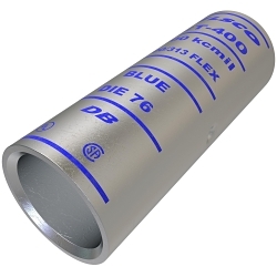 ILSCO SureCrimp CT-400 CT Series Short Barrel Compression Sleeve, 400 kcmil Copper Conductor, Die Code: I-76, 2-1/2 in L, Copper