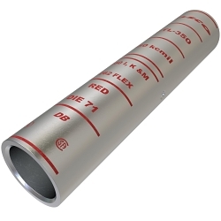 ILSCO SureCrimp CTL-350 CTL Long Barrel Compression Sleeve, 350 kcmil Copper Conductor, Die Code: I-71, 4-1/8 in L, Copper