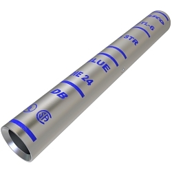 ILSCO SureCrimp CTL-6 CTL Long Barrel Compression Sleeve, 6 AWG Copper Conductor, Die Code: I-24, 2-3/8 in L, Copper