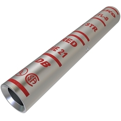 ILSCO SureCrimp CTL-8 CTL Long Barrel Compression Sleeve, 8 AWG Copper Conductor, Die Code: I-21, 1-3/4 in L, Copper