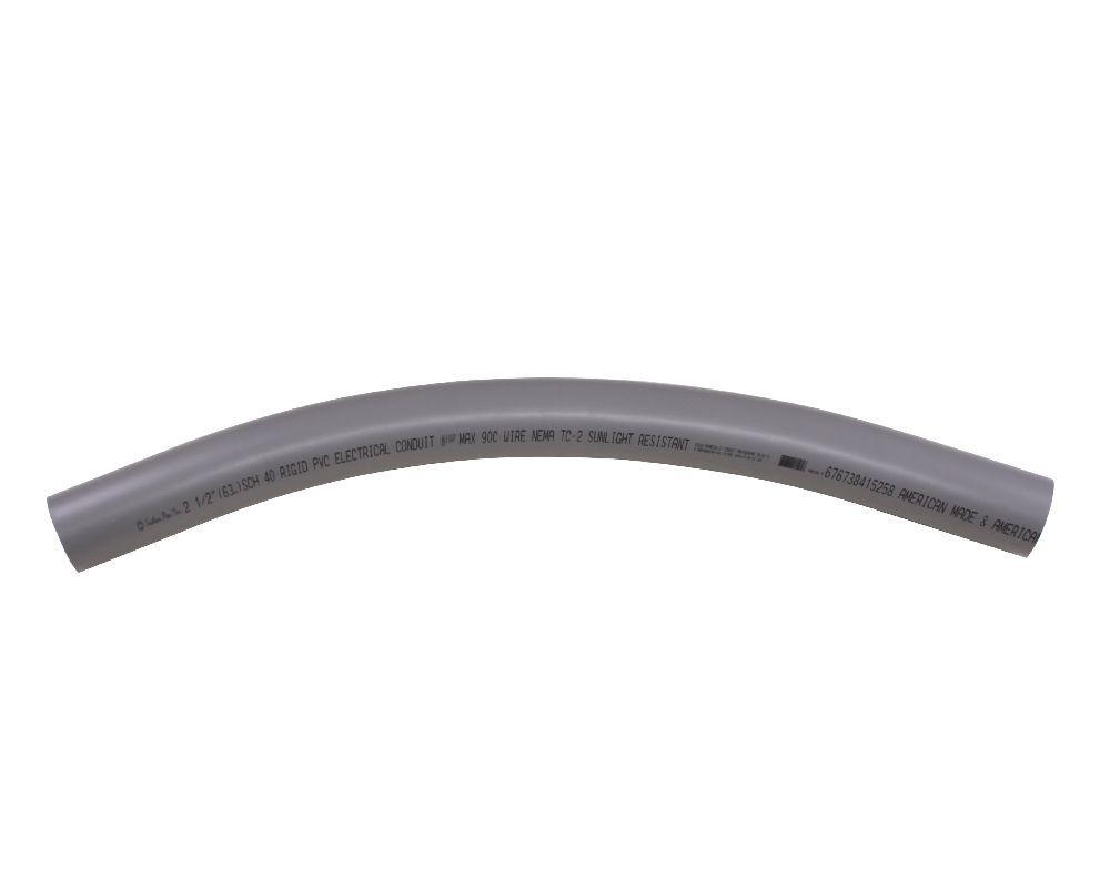 IPEX Scepter 068863 Special Radius Plain End Sweep Elbow, 45 deg, 36 in Radius, PVC
