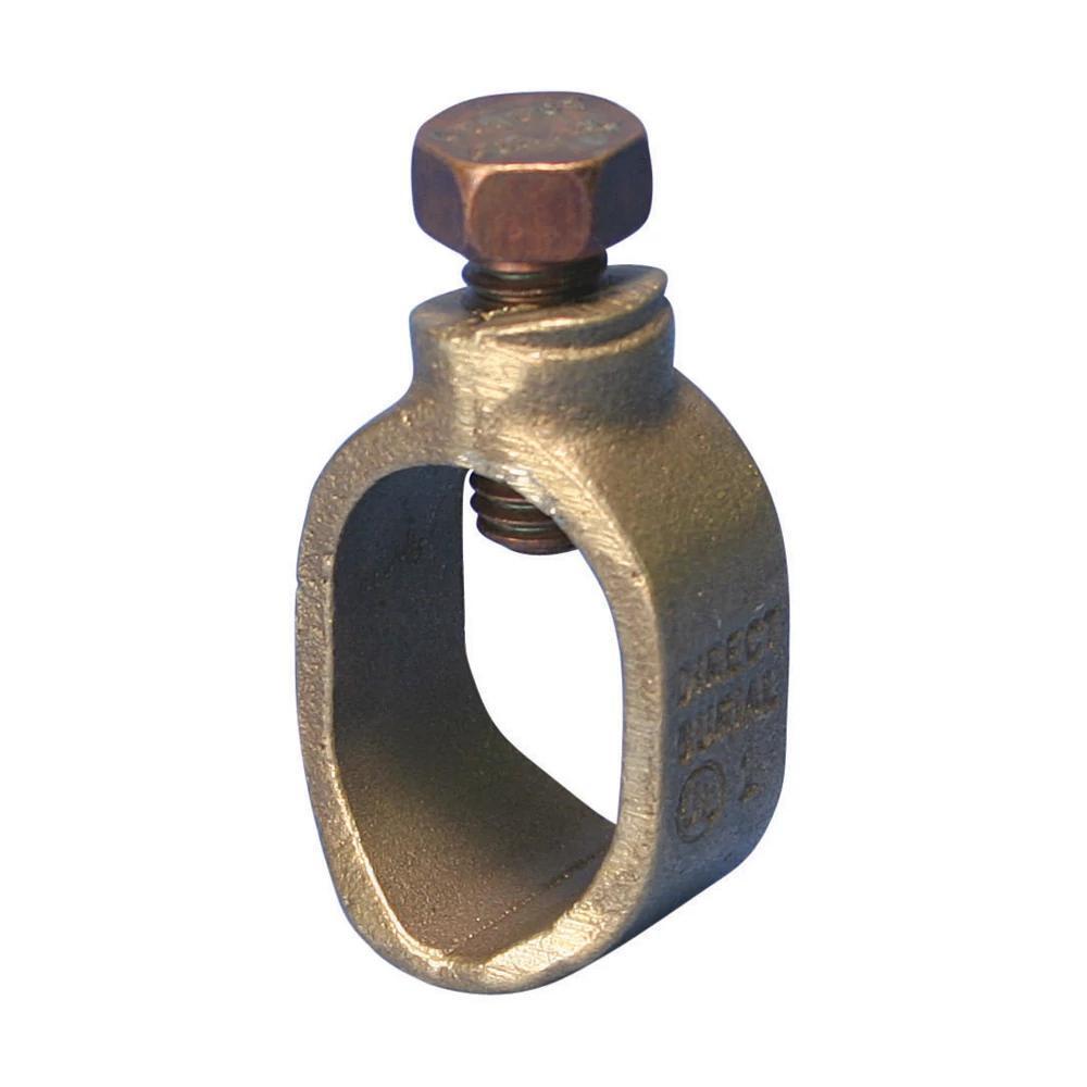nVent HDC1 Ground Rod Clamp, 1 in Rod, 8 AWG Solid to 4/0 AWG Stranded, 10 sq-mm Solid to 95 sq-mm Stranded Conductor, Silicon Bronze