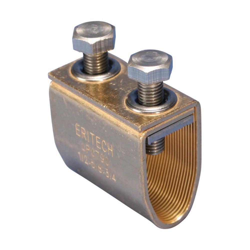 nVent LPC790 Ground Rod Clamp, 1/2 to 3/4 in Rod, 4/0 AWG Conductor, Copper
