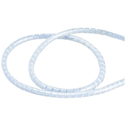 nVent ERIFLEX SPIRFLEX SPIRFLEX-X12 Halogen Free Spiral Sleeve, 0.47 in Dia x 82 ft L, Polyethylene, White