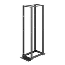 nVent Hoffman E4DR19FM45U 4-Post 45-Rack Unit Open Frame Rack, 83.88 in H x 19 in W x 20-1/4 in D, 2500 lb Load