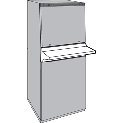 nVent ProLineTM PWD6 P20PC Writing Desk, 23.3 in W x 8.91 in D, Steel
