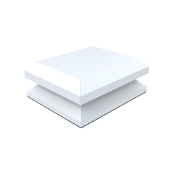 nVent Hoffman WFHD3PT3630 A3RHD 1-Door Pagoda Top, Aluminum, White