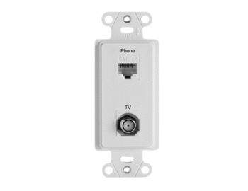 On-Q WP3211WH Pre-Configured Vertical Orientation Decorator Strap, 1 Gangs, 4.19 in L x 1.65 in W, Plastic, Wall Mount