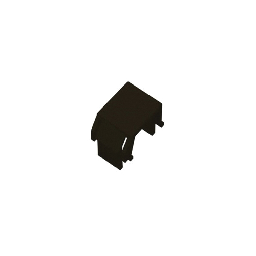 On-Q WP3455BR Blank Vertical Orientation Keystone Insert, Snap-Fit Mount, Plastic, Brown