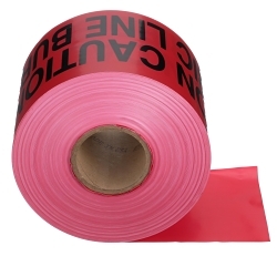 Panduit HTU6R-E Underground Hazard Tape, Black/Red, 1000 ft L x 6.27 in W x 4 mil THK