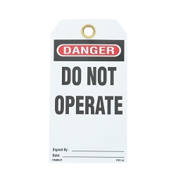 Panduit PVT-41 Write-On Identification Tag, 5-3/4 in H x 3 in W, Black/Red/White, 0.38 in Hole, Vinyl