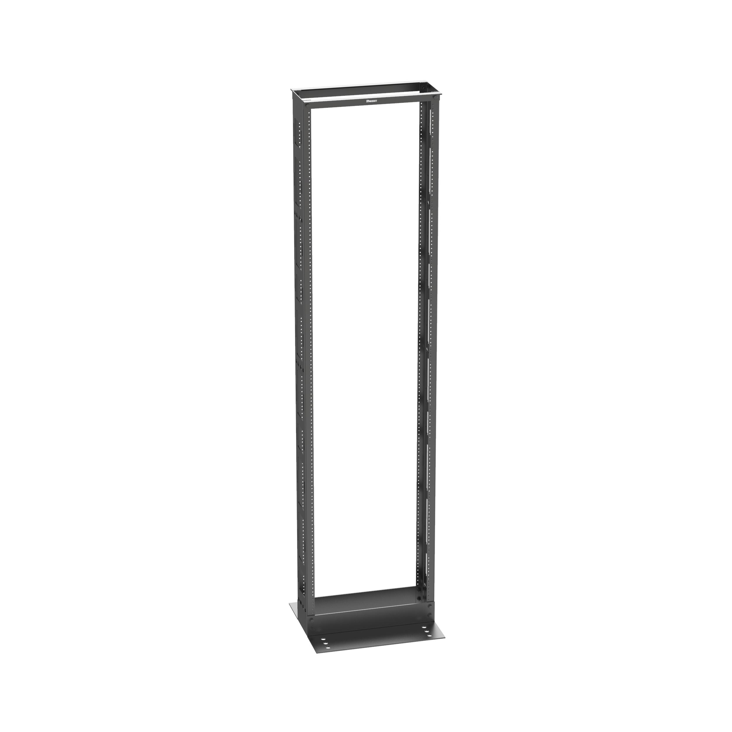 Panduit R2P6S 2-Post Rack, 84 in H x 20.3 in W x 6 in D, 1500 lb Load, 45 Shelves