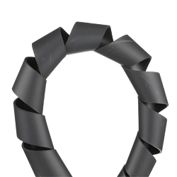 Panduit T100FR-C20Y Reusable Reverse Cut Spiral Wrap, 1 in OD Dia x 100 ft L x 0.07 in THK, Polyethylene, Black