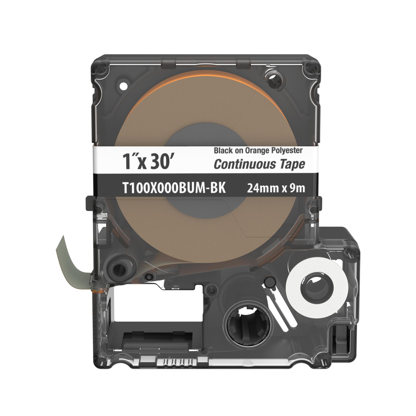 Panduit t100x000bum-bk Continuous Tape MP Cassette, 29.5 ft L x 0.94 in W, Polyester, Orange on Black