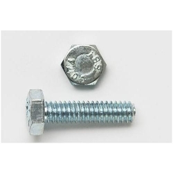 Peco 38X2HBG2Z Hex Bolt, 3/8-16, 2 in L Under Head, 2 Grade, Steel, Zinc Plated