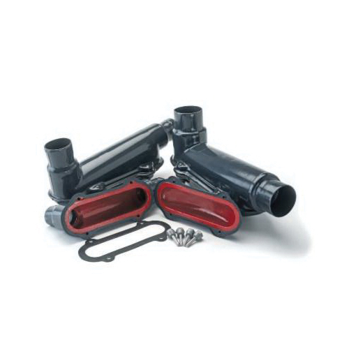 Robroy RedH2OT PRLBD6600 LBD Pulling Elbow, 2 in Trade, 90 deg, Steel, PVC Coated