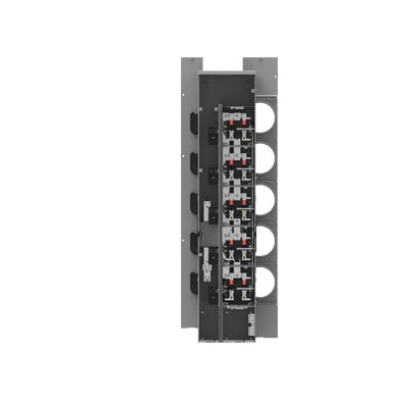 Siemens Power ModTM WMM51125RB 6-Cutout Meter Stack, 125 A, Bottom Feed, 120/240 V AC, 1200 A Bus