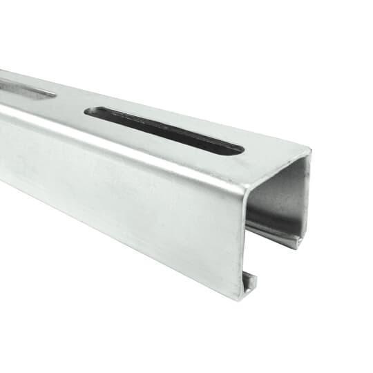 Superstrut B1400S-10EG B Series Slotted Channel, 10 ft L 1-5/8 in W 13/16 in D 14 ga THK, Steel, SilverGalv/Electro-Galvanized, Domestic