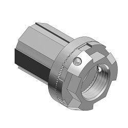 Thomas & Betts H125BHDA Straight Threaded Bulkhead Fitting With Thermoplastic Insulated Throat, Nitrile Rubber Sealing Ring, 1-1/4 in, For Use With Rigid/IMC Conduits, Aluminum